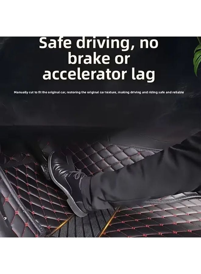 Full Black 3PCS PU Leather All Weather Floor Mats Compatible for Mazda 3 2014 2019 - Image 3